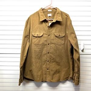 J. Crew Tan Brown Corduroy Button-Down Work Shirt